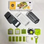 Hyri Top Seller Kitchen Utensils Manual Home and Kitchen Gadgets Commercial Vegetable Chopper 15 in 1 Plastic Pro Onion Chopper - Image 6